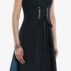 Alexander McQueen panelled corset flared dress