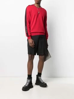 Alexander McQueen logo-stripe wool jumper