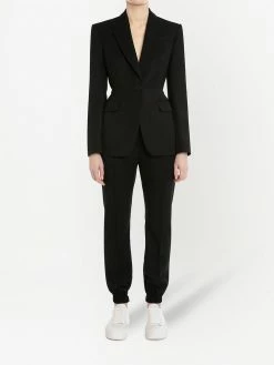 Alexander McQueen logo-print blazer