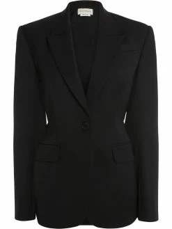 Alexander McQueen logo-print blazer