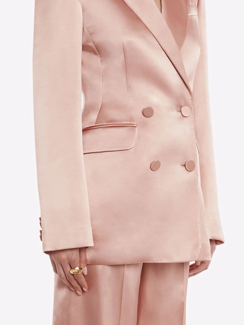 Alexander McQueen Satin double breasted blazer 5 Alexander McQueen satin double-breasted blazer