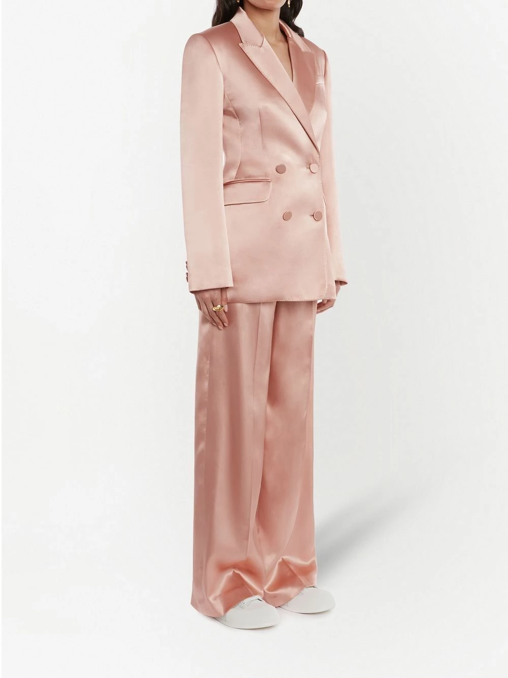 Alexander McQueen Satin double breasted blazer 3 Alexander McQueen satin double-breasted blazer