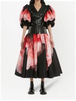 Alexander McQueen anemone-print biker jacket