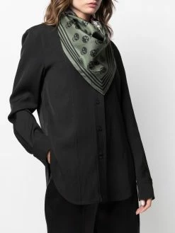 Alexander McQueen logo skull print scarf