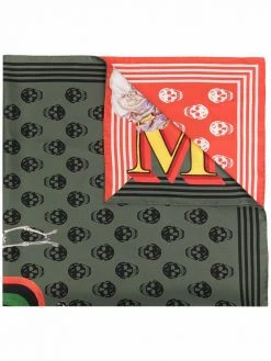 Alexander McQueen logo skull print scarf