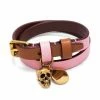 Alexander McQueen multi-wrap Skull charm colour block bracelet