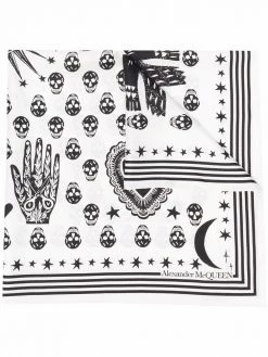 Alexander McQueen Mystic Skull silk shawl