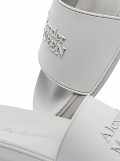 Alexander McQueen Pool raised-logo slides