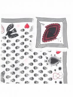 Alexander McQueen skull-print maxi scarf