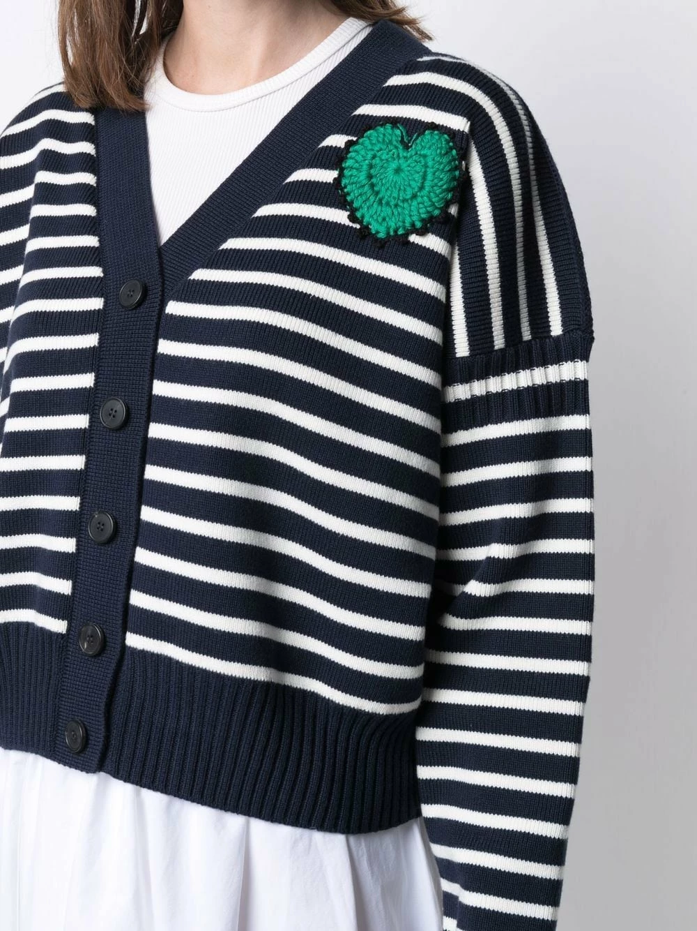 Alexander McQueen Heart motif striped cardigan 5 Alexander McQueen heart-motif striped cardigan