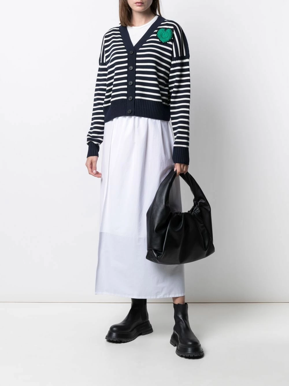 Alexander McQueen Heart motif striped cardigan 2 Alexander McQueen heart-motif striped cardigan