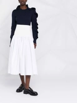 Alexander McQueen asymmetric ruffled jumper