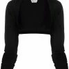 Alexander McQueen logo-embroidered cashmere shrug