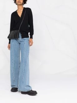 Alexander McQueen contrast-panel cashmere cardigan