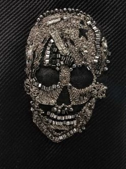 Alexander McQueen beaded-skull silk tie