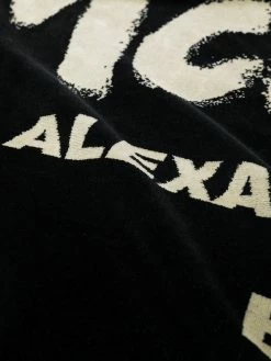 Alexander McQueen logo-print cotton beach towel