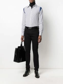 Alexander McQueen logo-patch slim-cut trousers