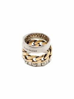 Alexander McQueen triple band Punk ring