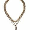 Alexander McQueen triple chain pendant necklace