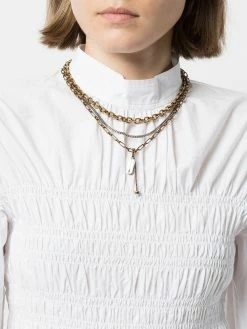 Alexander McQueen triple chain pendant necklace