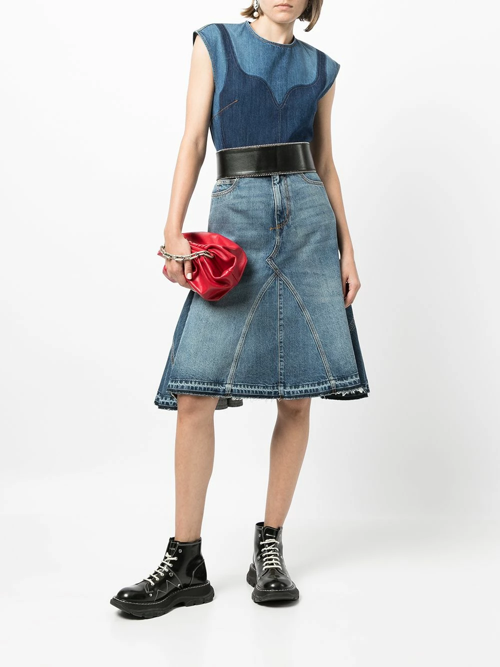Alexander McQueen Short sleeve denim top 2 Alexander McQueen short-sleeve denim top