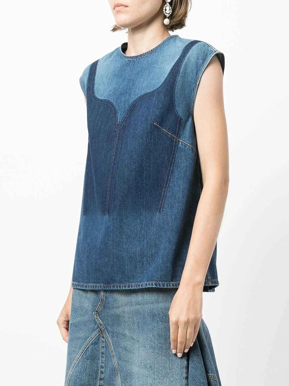Alexander McQueen Short sleeve denim top 3 Alexander McQueen short-sleeve denim top