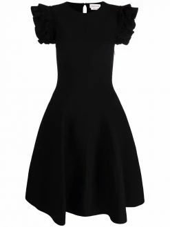 Alexander McQueen ruffled sleeve mini dress
