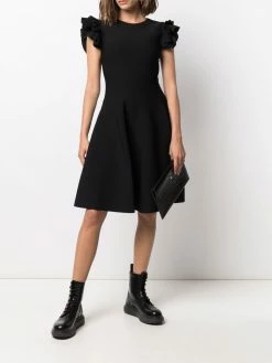 Alexander McQueen ruffled sleeve mini dress