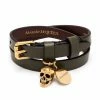 Alexander McQueen skull-embellished wraparound bracelet