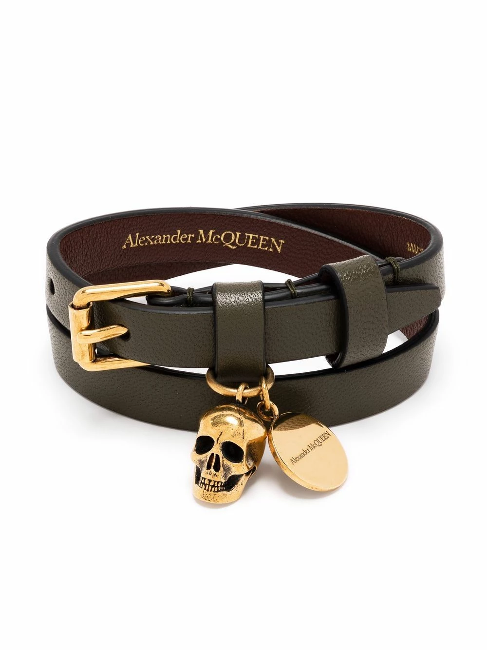 Alexander McQueen Skull embellished wraparound bracelet 1 Alexander McQueen skull-embellished wraparound bracelet