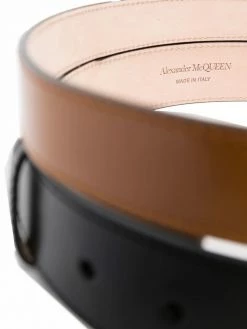 Alexander McQueen double-buckle leather belt