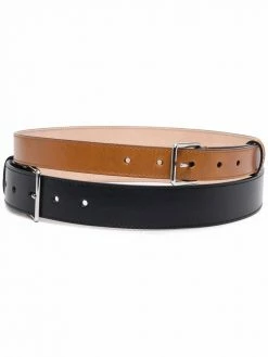 Alexander McQueen double-buckle leather belt
