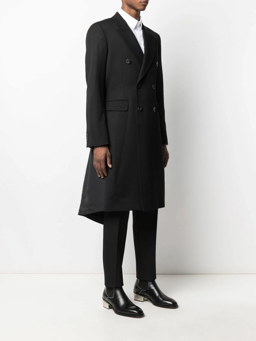 Alexander McQueen Logo print double breasted coat 4 Alexander McQueen logo-print double-breasted coat