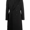 Alexander McQueen logo-print double-breasted coat