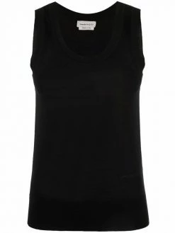 Alexander McQueen scoop-neck cashmere tank top