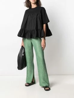 Alexander McQueen ruffle-trim flared blouse