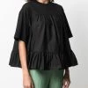 Alexander McQueen ruffle-trim flared blouse