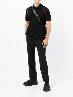 Alexander McQueen logo-trim polo shirt