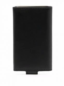 Alexander McQueen engraved-logo key wallet