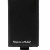 Alexander McQueen engraved-logo key wallet