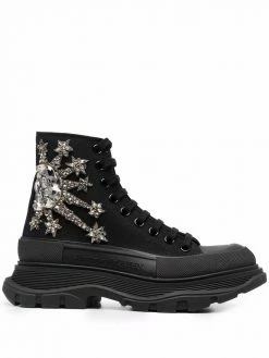 Alexander McQueen Tread Slick Montante embellished boots