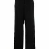 Alexander McQueen logo-embroidered high-waisted trousers