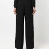 Alexander McQueen logo-embroidered high-waisted trousers