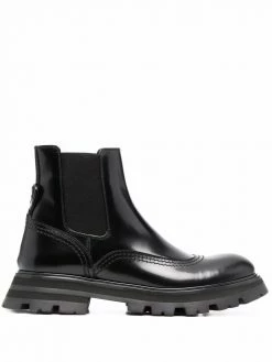 Alexander McQueen ridged-sole ankle boots