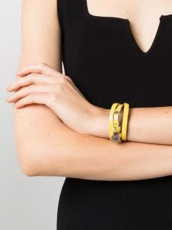Alexander McQueen charm-detail double-wrap bracelet