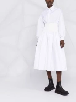 Alexander McQueen knitted insert shirt dress