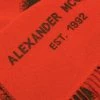 Alexander McQueen logo embroidered knit scarf