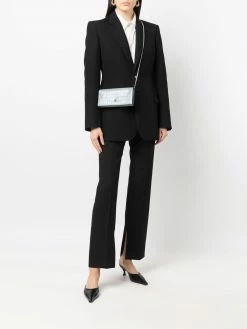 Alexander McQueen crocodile-effect skull-stud wallet