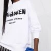 Alexander McQueen logo-print crew neck sweatshirt