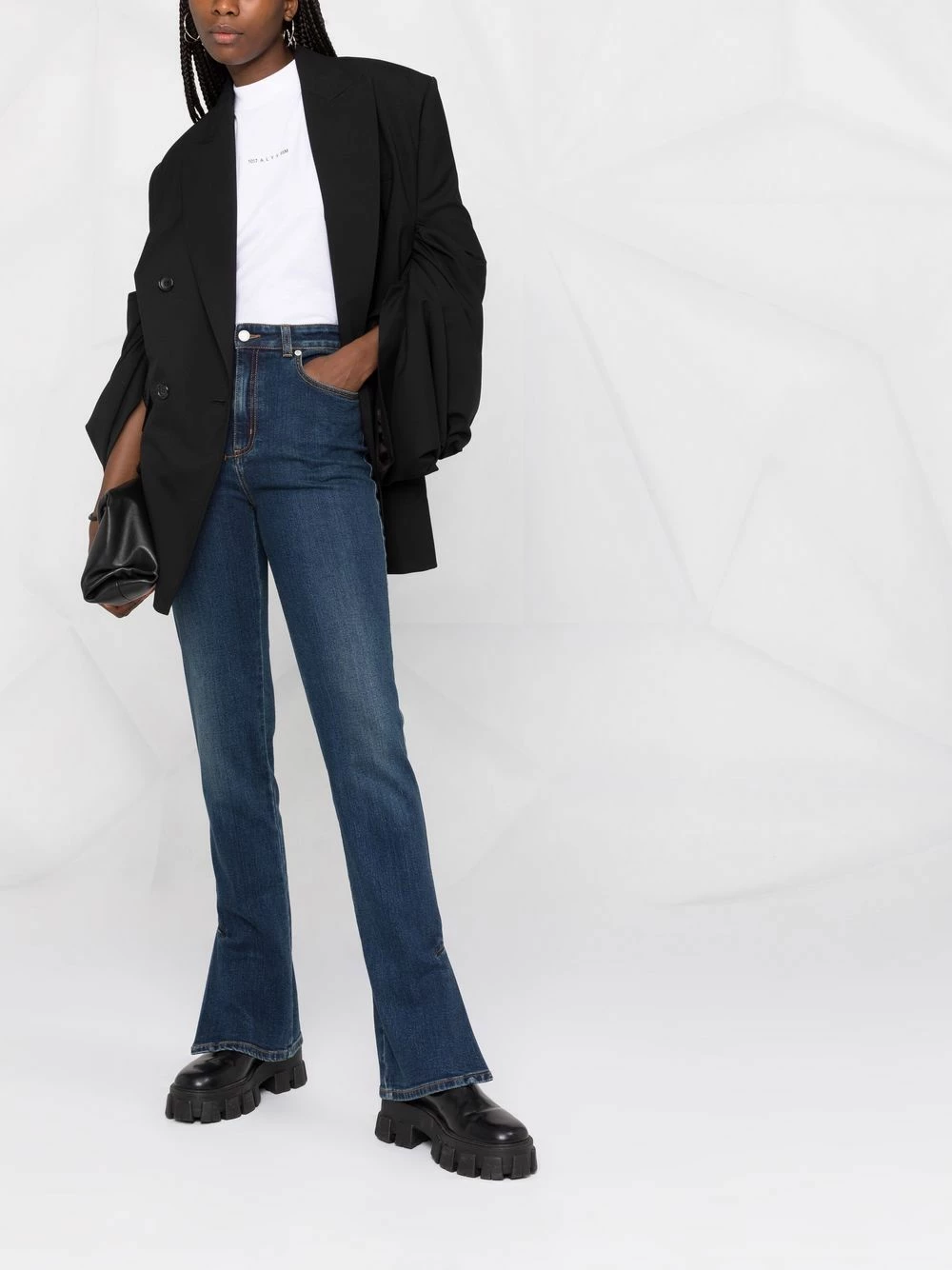 Alexander McQueen Flared leg jeans 2 Alexander McQueen flared-leg jeans